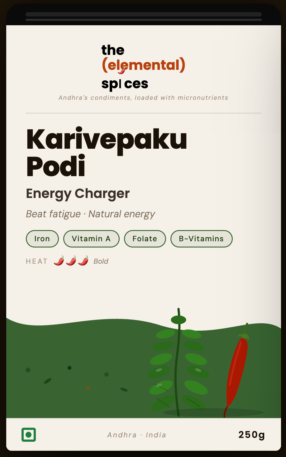 Karivepaku Podi · కరివేపాకు పొడి